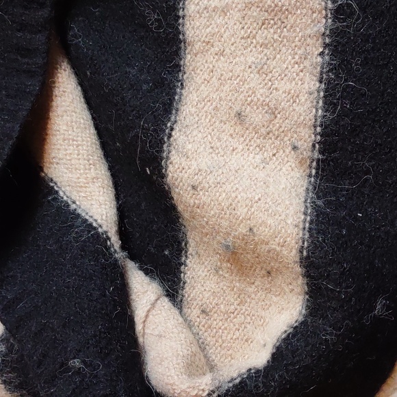 All Saints Size XS Wool Alpaca Blend Stripe V-Neck Long Sleeve Sweater - Picture 13 of 13